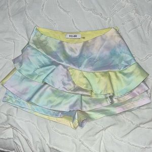DO+BE Boutique Skort Pastel Tie Dye Color